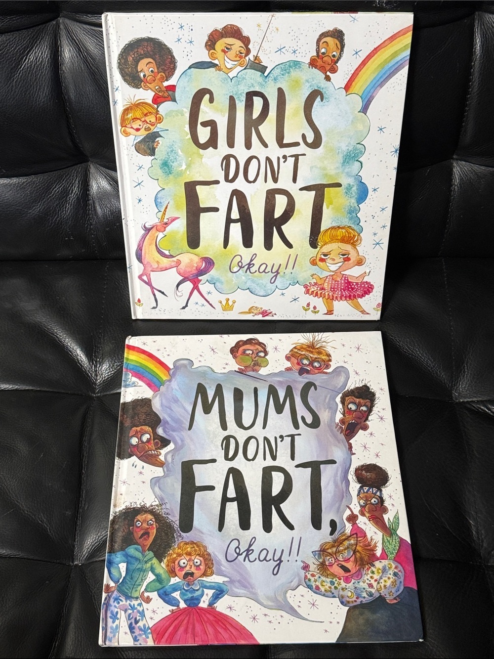 Girls Don't Fart & Mums Don't Fart - humourous Kids 2 Book Set hardcover